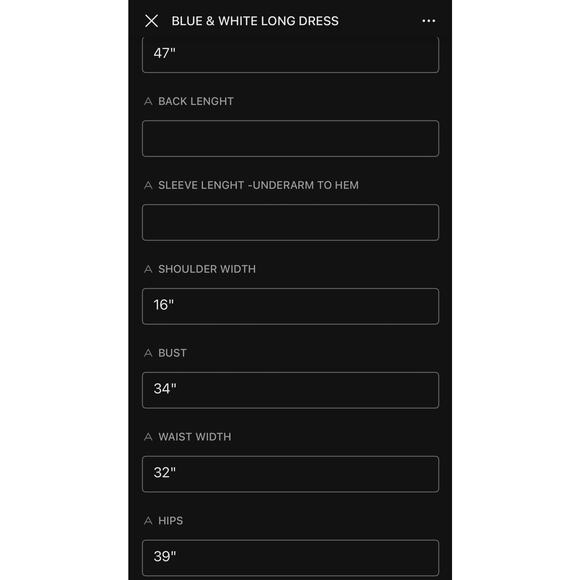 Shein BLUE & WHITE LONG DRESS Size Medium - Picture 5 of 6